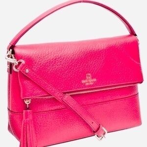 KATE SPADE Leather Southport Avenue Maria Hot Pink Pebbled Leather